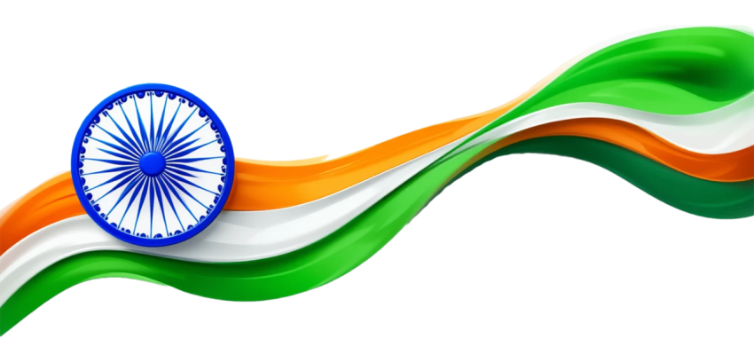 Free PNG Download Indian Flag Wave PNG Transparent Background Free Download | HD Tricolor Ribbon Design