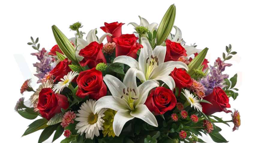 Beautiful Mix Flower Bouquet PNG Free Download | HD Transparent Background Floral PNG – VistaPNG