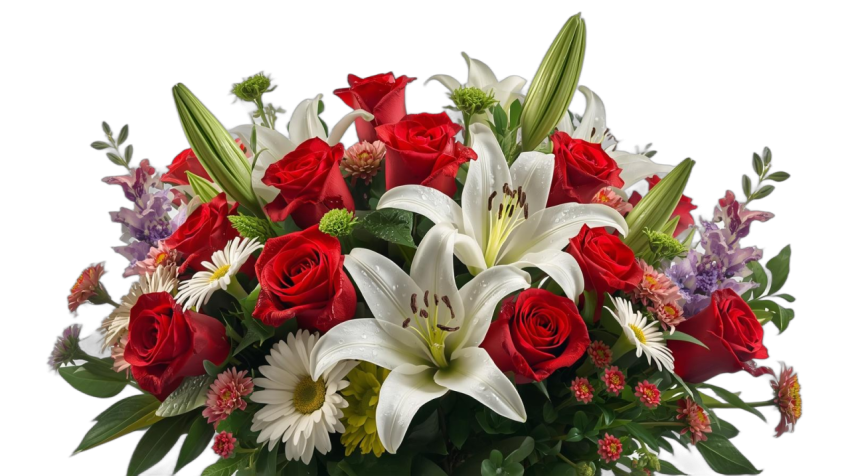 Beautiful Mix Flower Bouquet PNG Free Download | HD Transparent Background Floral PNG – VistaPNG