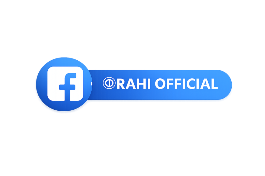 Facebook Profile ID Banner @Rahi Official 3D PNG IMAGE FREE DOWNLOAD