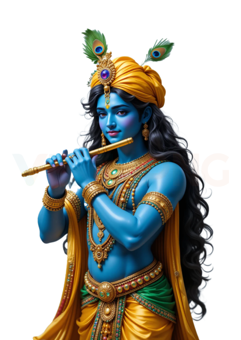 Free HD PNG Download Cute Krishna PNG Transparent Background Free Download | Baby Krishna Flute PNG HD