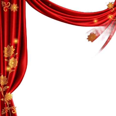 Beautiful Red Curtain Cloth Free PNG Download-