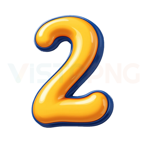 3d Number 2 Text Effect PNG Creative 2 PNG Image Free Download
