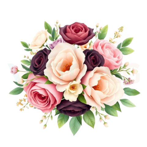 Beautiful Rose Bouquet PNG Free Download– Transparent Floral Clipart Free Download
