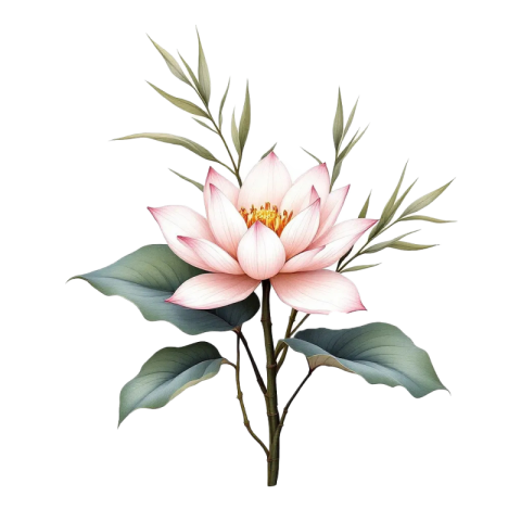 Elegant Pink Lotus Flower PNG Floral Free – Transparent Background Free Download