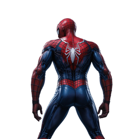 Spider-Man Back Pose PNG Clipart – High Quality Transparent Download