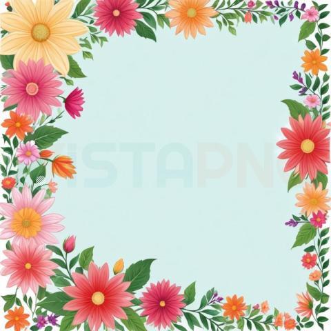 Flower Border Background Free Image Download - VistaPNG