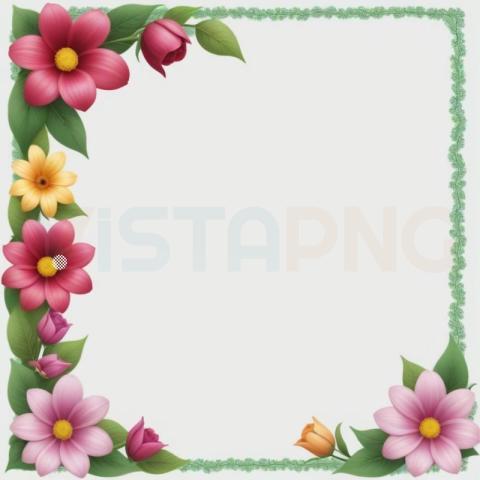 Red Flower Border Background Free Image Download   VistaPNG