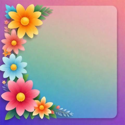 Curve Shape Flower Border Background Free Image Download   VistaPNG