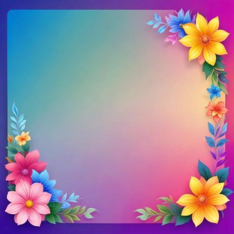 Gradiant Shape Flower Border Background Free Image Download   VistaPNG