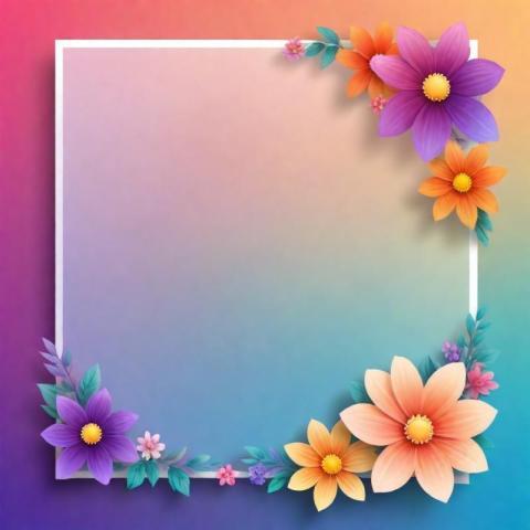 White Frame Flower Border Background Free Image Download   VistaPNG