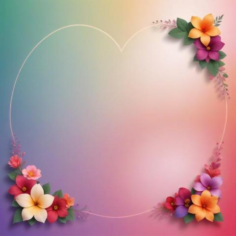 Heart Flower Background Free Image Download - VistaPNG