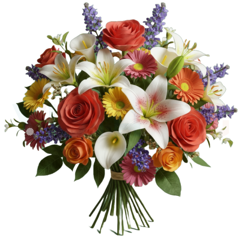 Mix Flower Bouquet Transparent PNG Free Download - VistaPNG