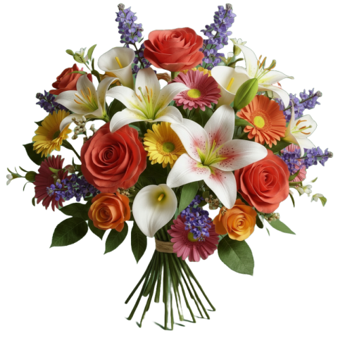 Mix Flower Bouquet Transparent PNG Free Download - VistaPNG