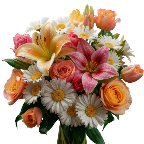 Beautiful Flower Bouquet PNG Free Download | HD Transparent Background