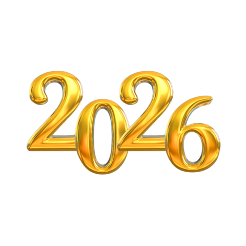 New Year 2026 Text Effect PNG Free Download