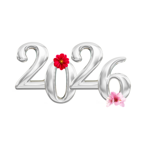 Happy New Year 2026 Text Effect PNG Free Download