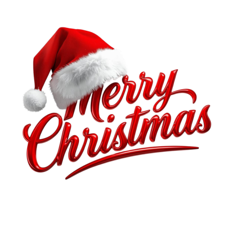 Ultra High Quality Merry Christmas Typography Free PNG Download | VistaPNG