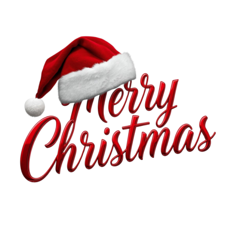 Ultra High Quality Merry Christmas Typography Free PNG Download | VistaPNG