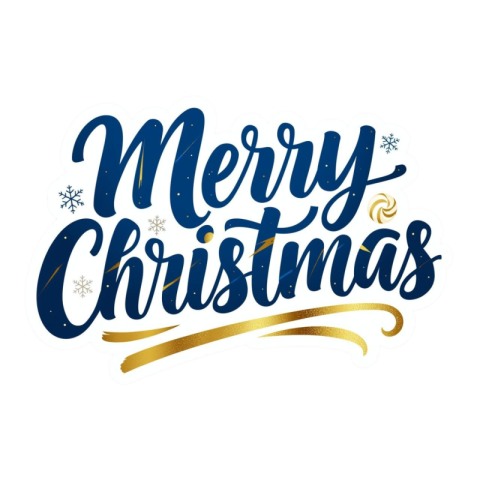 Ultra High Quality Merry Christmas Typography Free PNG Download | VistaPNG