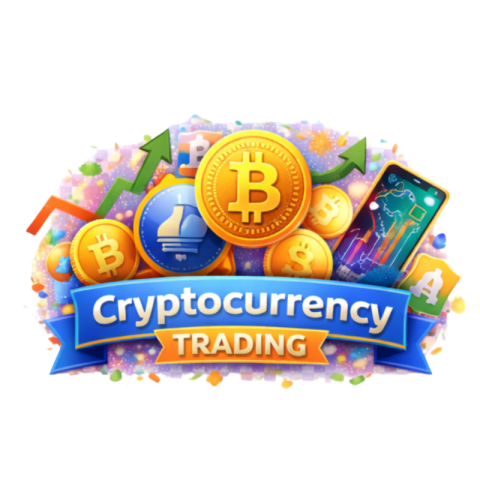 Cryptocurrency Trading Concept with Bitcoin Coins and Growth Chart Free PNG Image Download | VistaPNG
