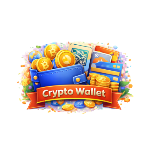 Crypto Wallet Illustration with Bitcoin Coins and Digital Cards Free PNG Image Download | VistaPNG