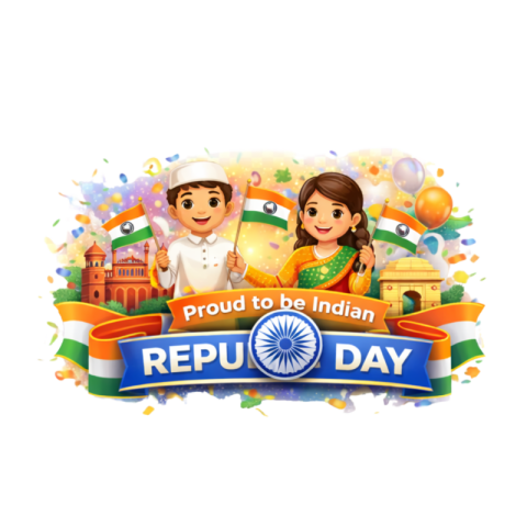 Proud to Be Indian Republic Day Kids Illustration Transparent Background Free PNG Image Download | VistaPNG