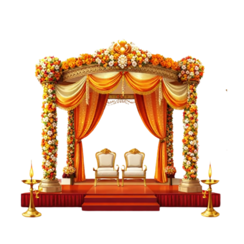 Indian Wedding Mandap Stage Decoration PNG Free Transparent PNG Download | VistaPNG