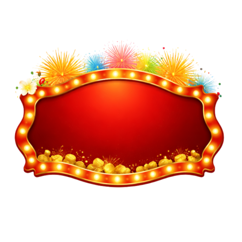 Festival Fireworks Light Frame Border Free Transparent PNG Download | VistaPNG