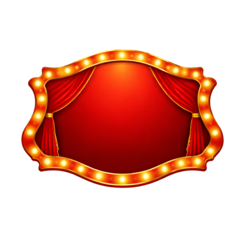 Red Curtain Stage Light Frame Free Transparent PNG Download | VistaPNG