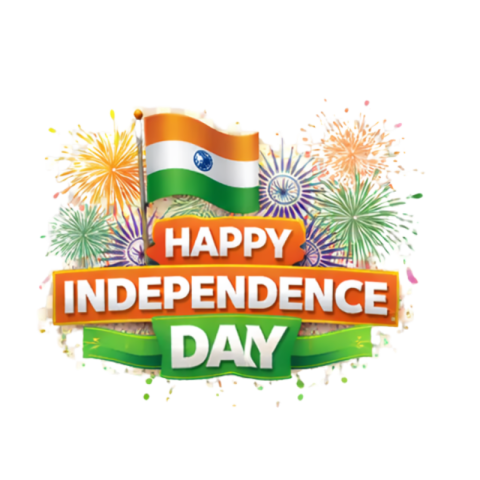 Happy Independence Day Tricolor Fireworks Design Free Transparent PNG Download | VistaPNG