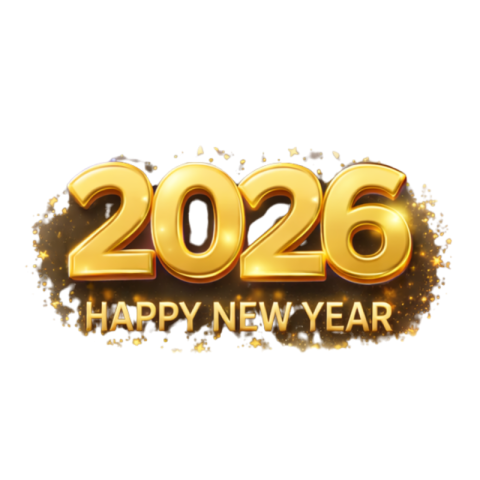 2026 Golden Luxury Number Design Free Transparent PNG Download | VistaPNG