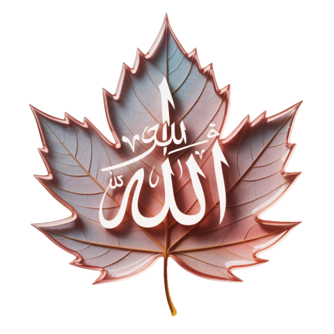 Allah Arabic Calligraphy Inside Leaf Design PNG IMAGE FREE DOWNLOAD