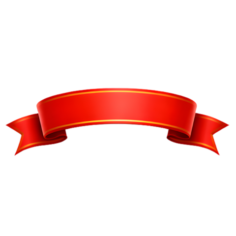 Classic Red Ribbon Banner Isolated Transparent PNG IMAGE FREE DOWNLOAD