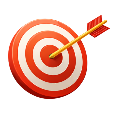 Target Goal Achievement Icon 3D Illustration PNG IMAGE FREE DOWNLOAD