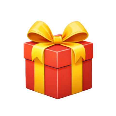 Red Gift Box with Yellow Ribbon 3D PNG IMAGE FREE DOWNLOAD