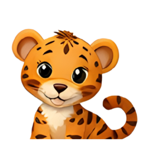 Cute Baby Tiger Cartoon Animal Illustration PNG IMAGE FREE DOWNLOAD