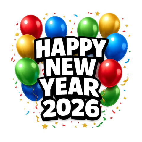 Happy New Year 2026 Rooster Festive Illustration PNG IMAGE FREE DOWNLOAD