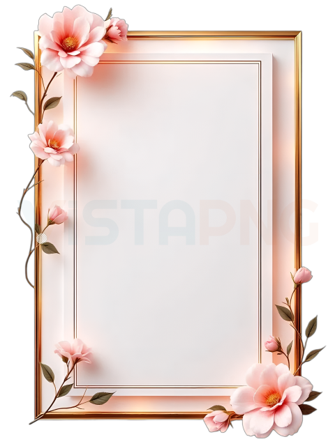 Beautiful flower border frame design,