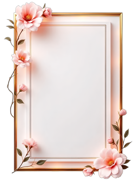 Beautiful flower border frame design,