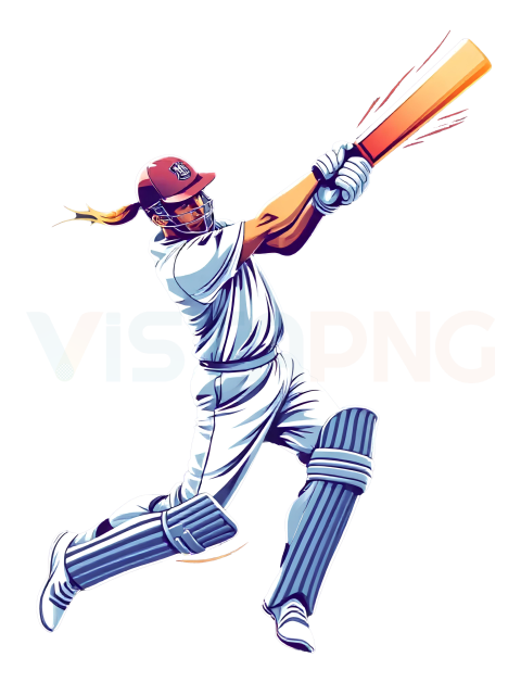 IPL Cricket Player Vector Free PNG Download