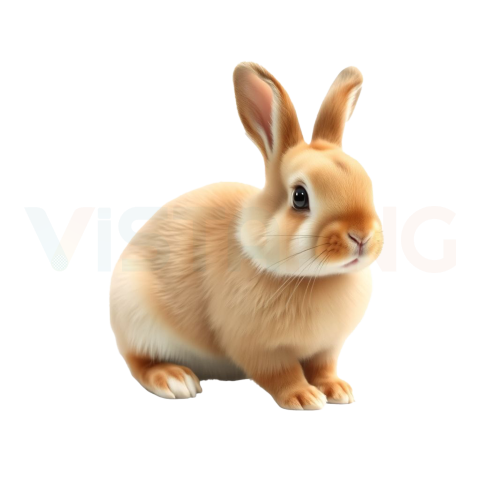 A Cute Beautiful Pink Rabbit PNG Image Free Download