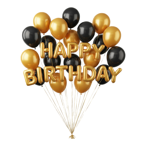 Happy Birthday Balloons Free Transparent PNG Download