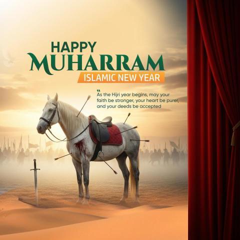 Islamic New Year Happy Muharram Post JPG Vector Free Download