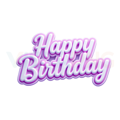 Happy Birthday Text Effect Transparent PNG Free Download