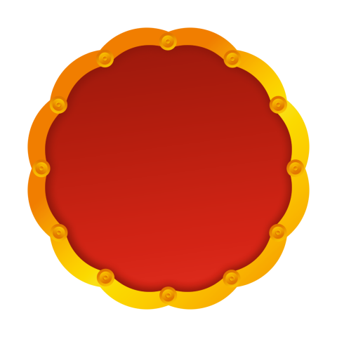 Round Circle Red Yellow Shape Clipart Free Transparent PNG Download