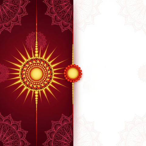 Traditional Elegant Raksha Bandhan HD Free Background with Decorative Rakhi Festival Design – Free Background Download