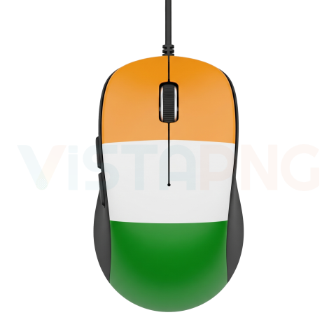 Indian Tricolour Computer Mouse PNG Free Download